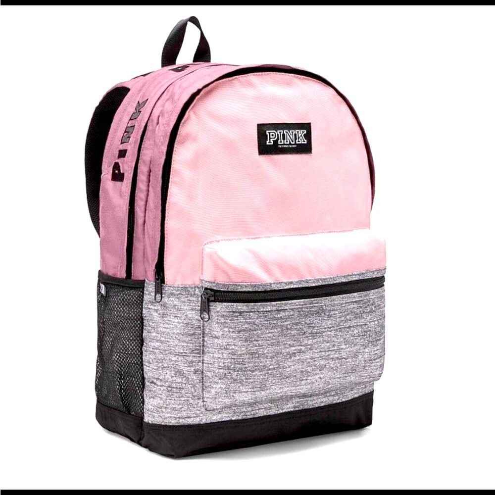PINK Victoria's Secret Pink and Gray Backpack